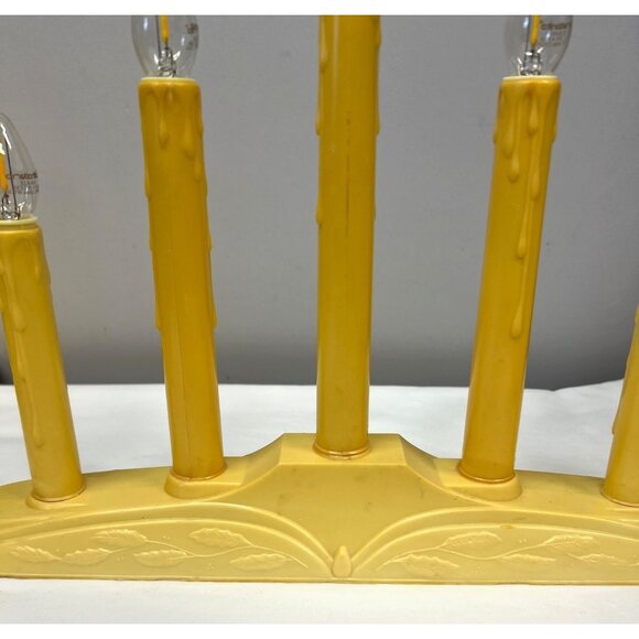 7 Sets Vintage Electric Candle Candelabra With Bulbs Yellow Drip Style Holiday D - Picture 3 of 6